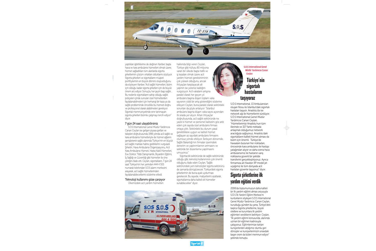 Our interview published in the magazine Hayatımız Sigortalı